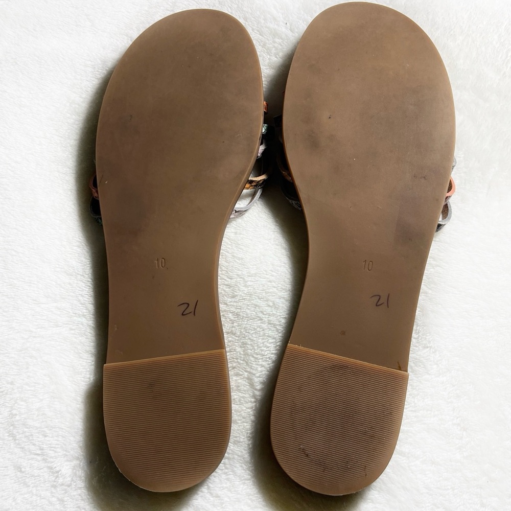 Madewell Women's Multicolor Strappy‎ Sandals Sz 10 - Picture 5 of 6
